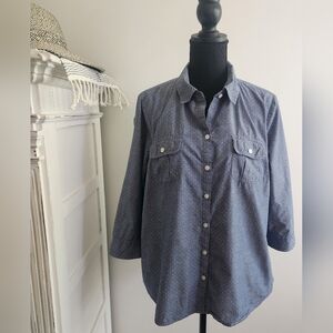 CROFT & BARROW 3/4 SLEEVE SHIRT